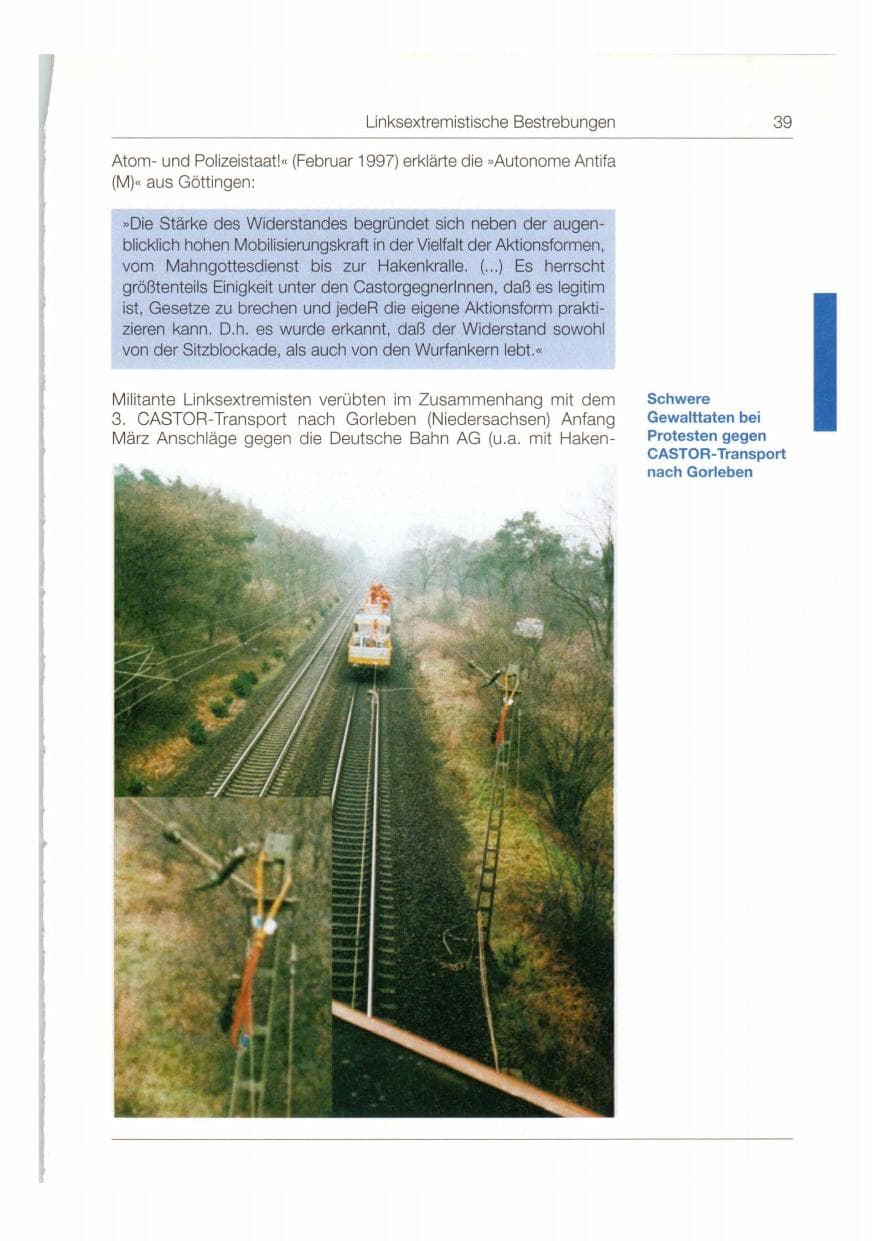 Seite 40 des Verfassungsschutzbericht 1997 Bund