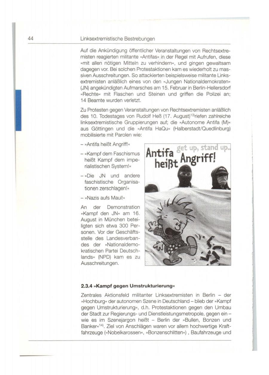 Seite 45 des Verfassungsschutzbericht 1997 Bund