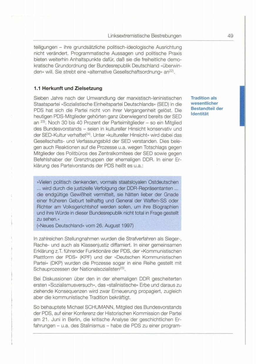 Seite 50 des Verfassungsschutzbericht 1997 Bund