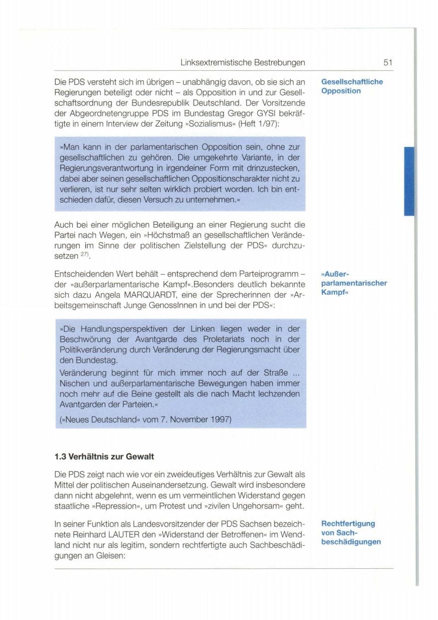 Seite 52 des Verfassungsschutzbericht 1997 Bund