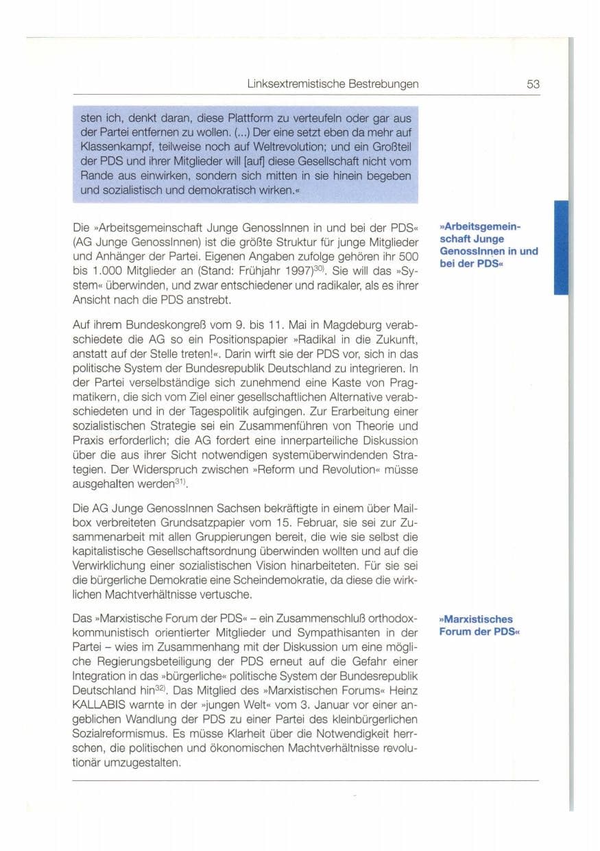 Seite 54 des Verfassungsschutzbericht 1997 Bund