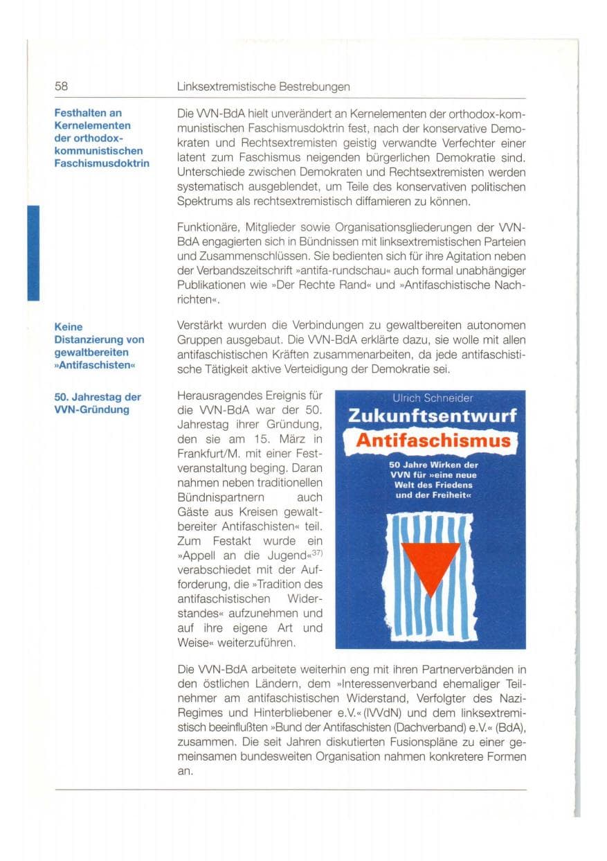 Seite 59 des Verfassungsschutzbericht 1997 Bund