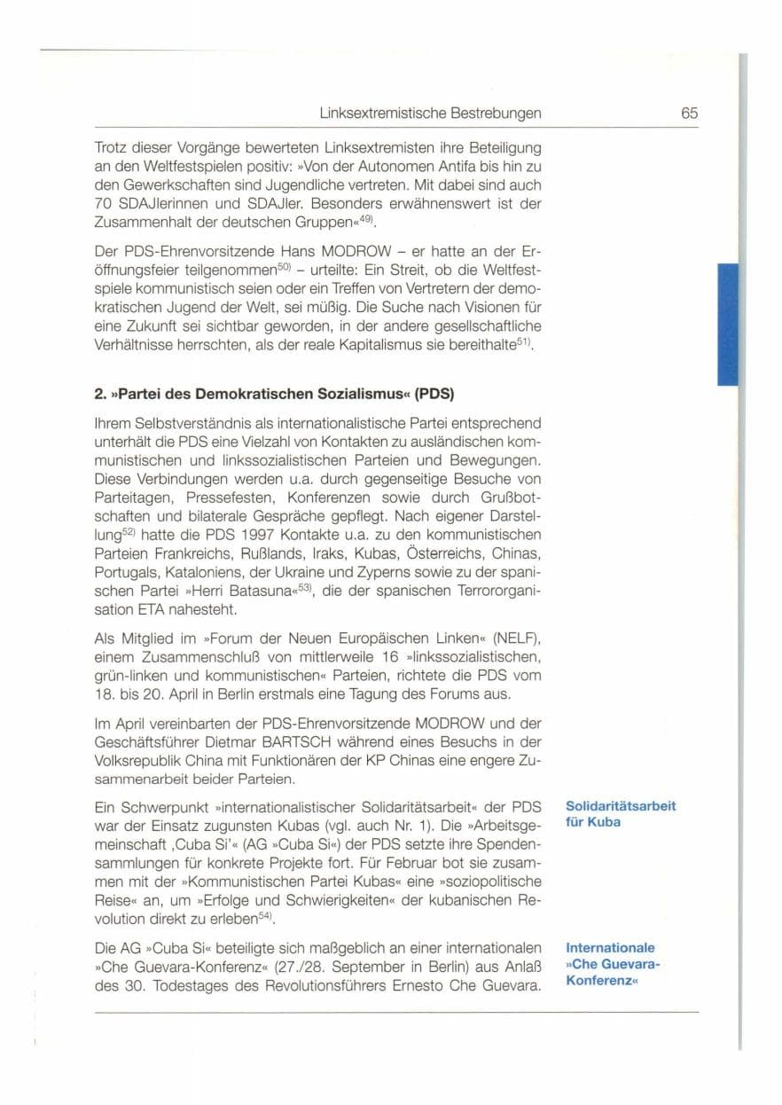 Seite 66 des Verfassungsschutzbericht 1997 Bund