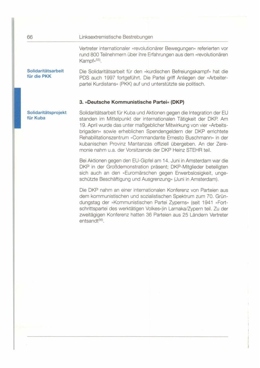 Seite 67 des Verfassungsschutzbericht 1997 Bund