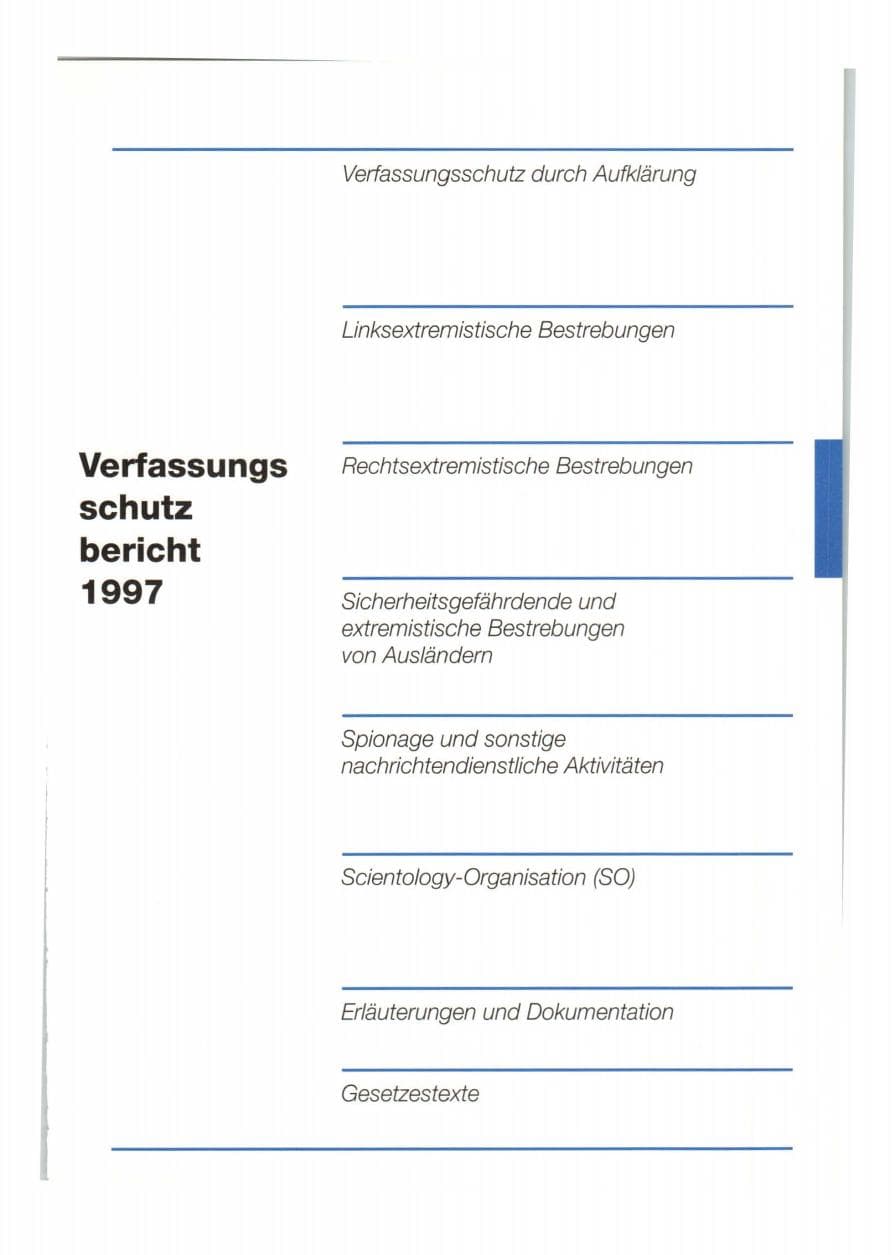 Seite 70 des Verfassungsschutzbericht 1997 Bund