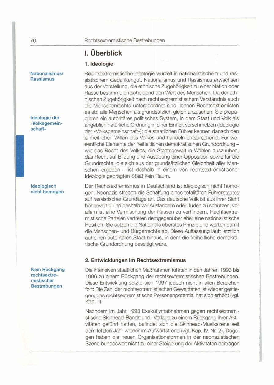 Seite 71 des Verfassungsschutzbericht 1997 Bund