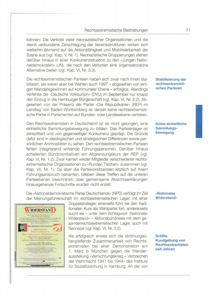 Seite 72 des Verfassungsschutzbericht 1997 Bund