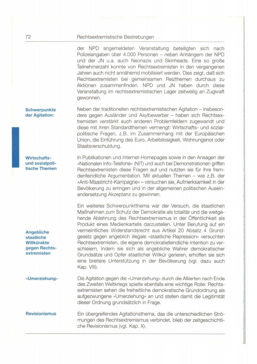 Seite 73 des Verfassungsschutzbericht 1997 Bund