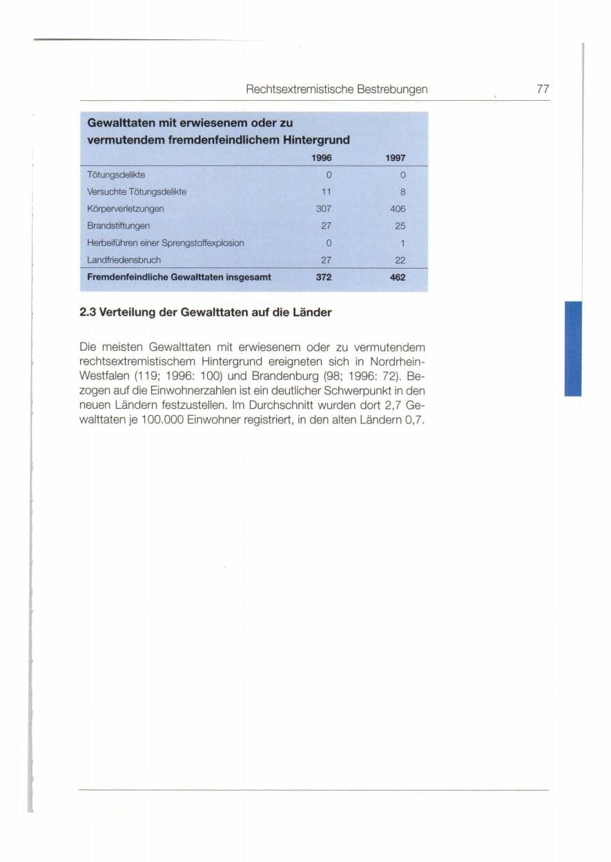 Seite 78 des Verfassungsschutzbericht 1997 Bund