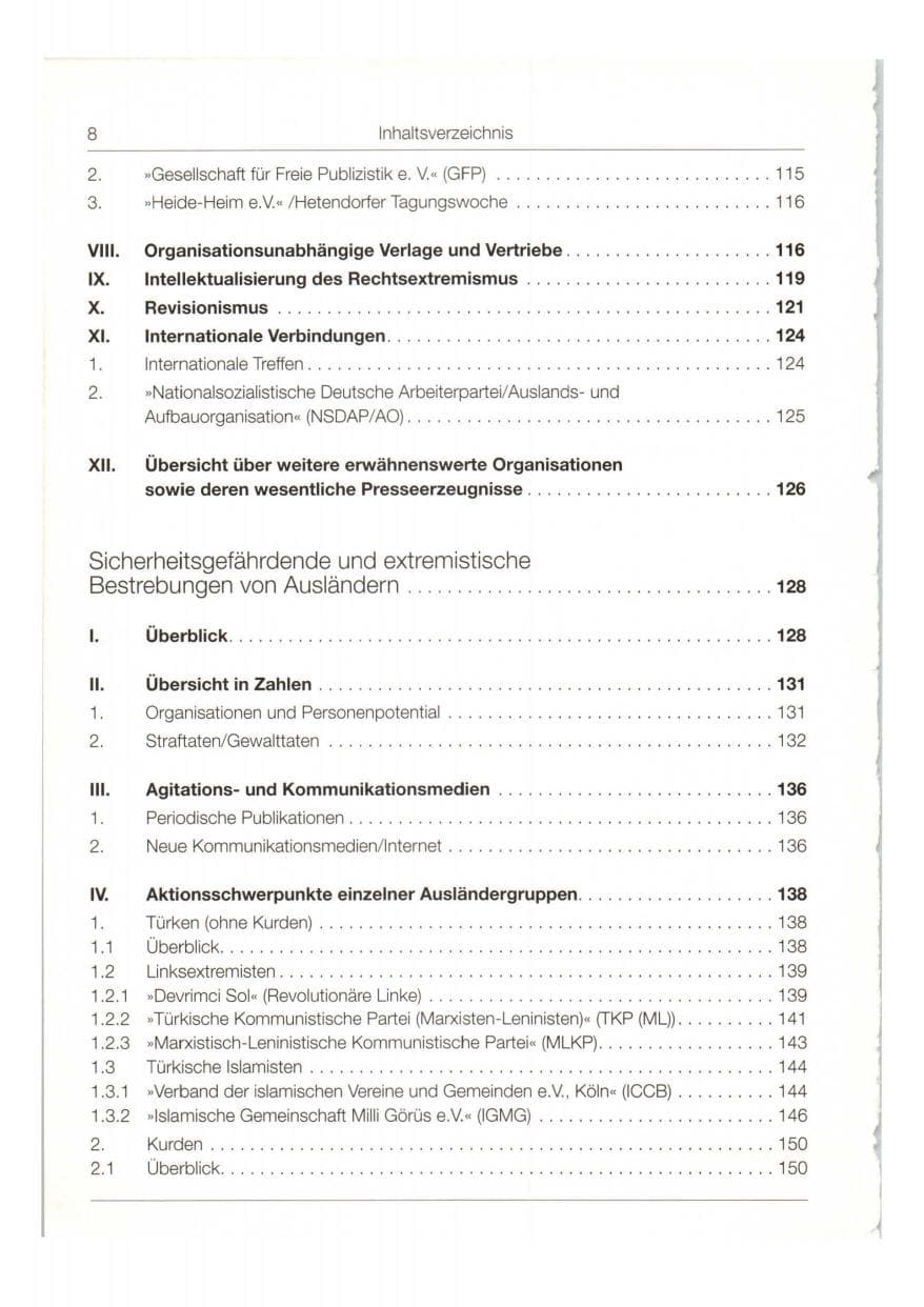 Seite 9 des Verfassungsschutzbericht 1997 Bund