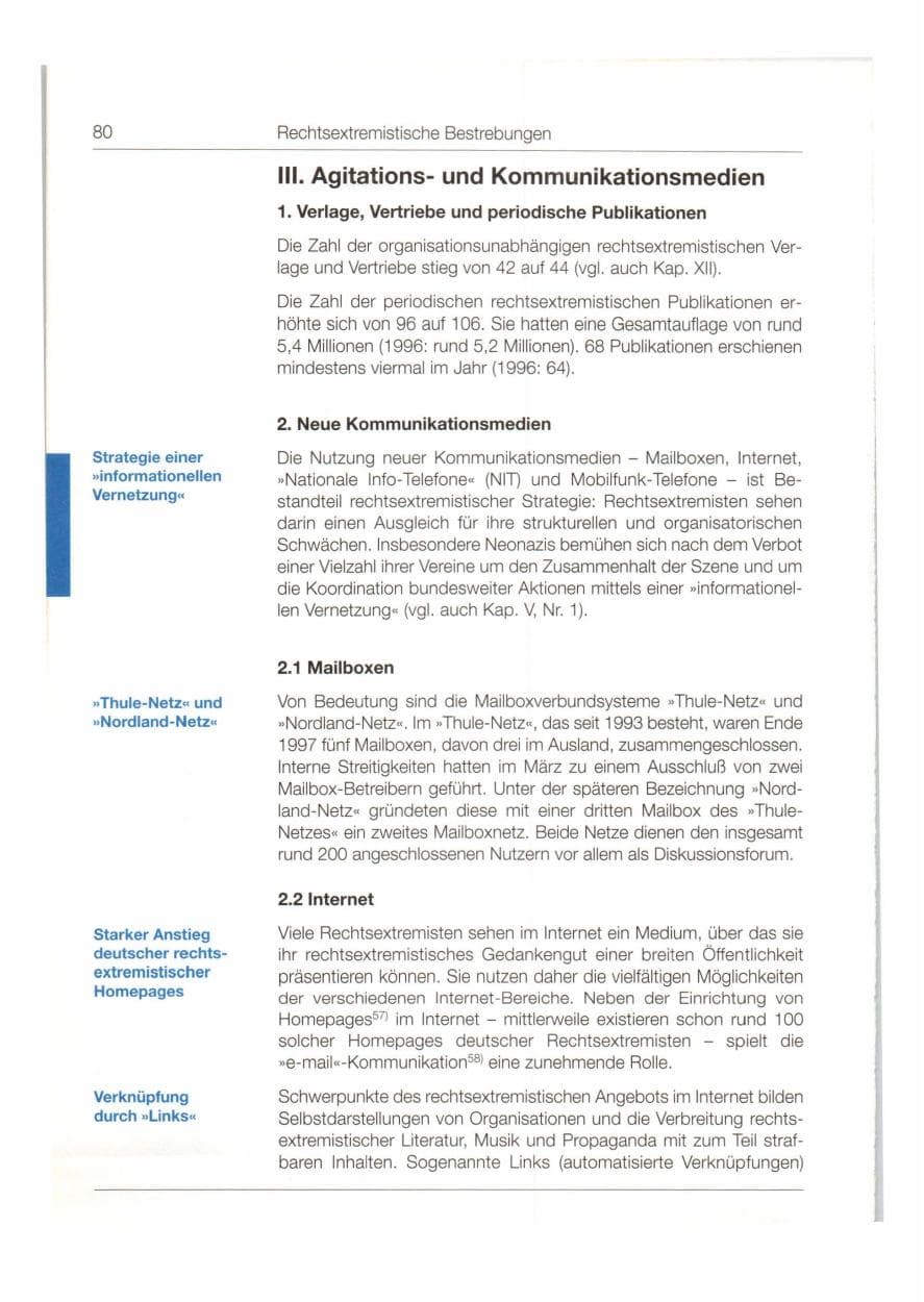 Seite 81 des Verfassungsschutzbericht 1997 Bund