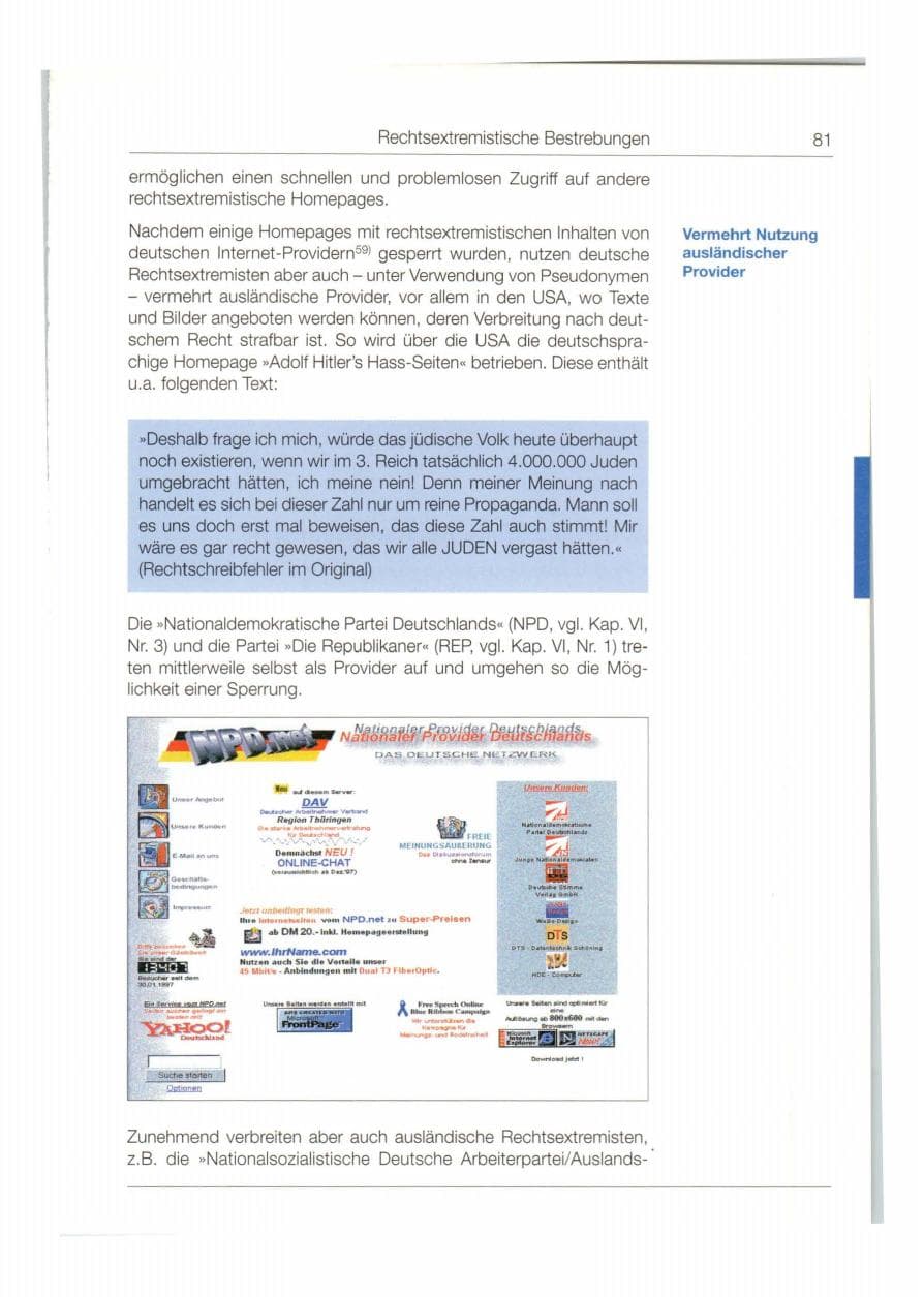 Seite 82 des Verfassungsschutzbericht 1997 Bund