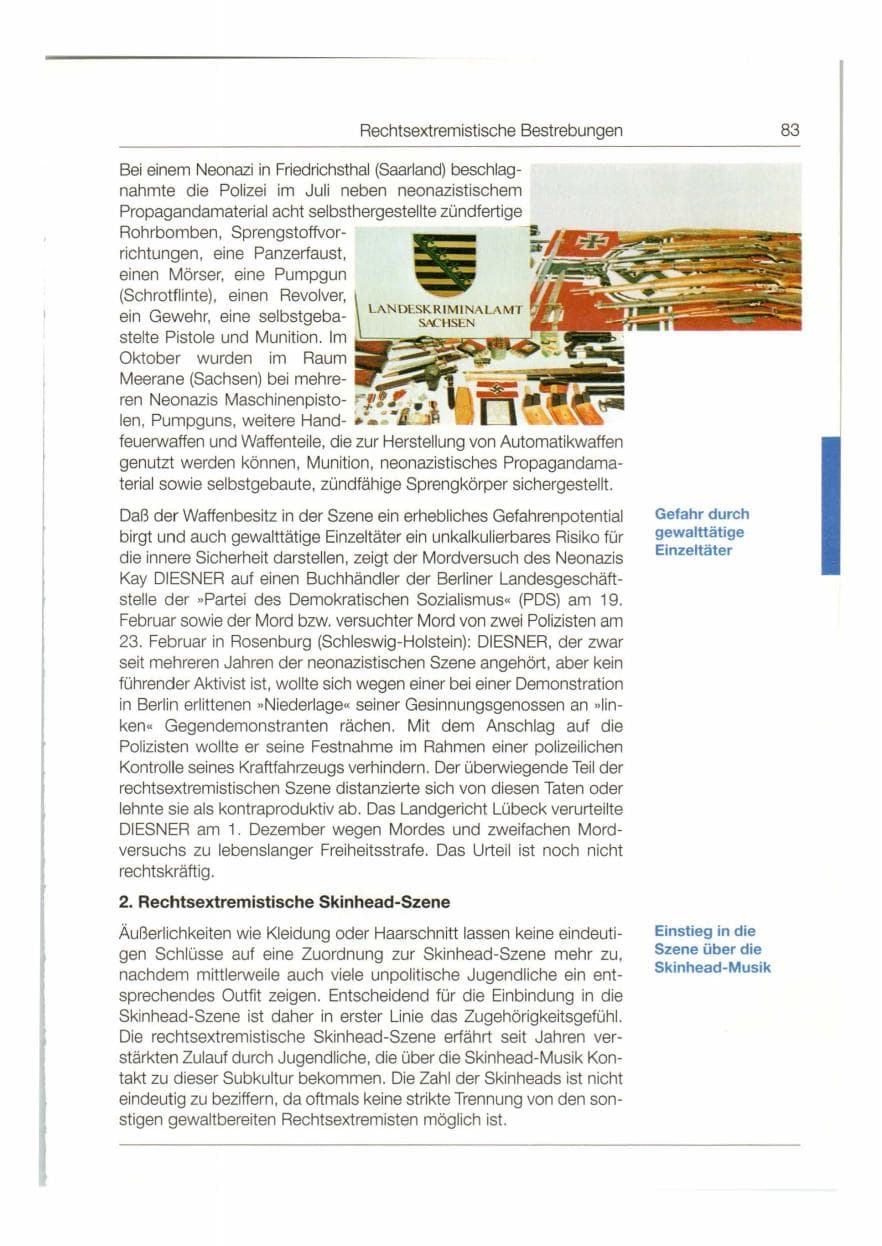 Seite 84 des Verfassungsschutzbericht 1997 Bund
