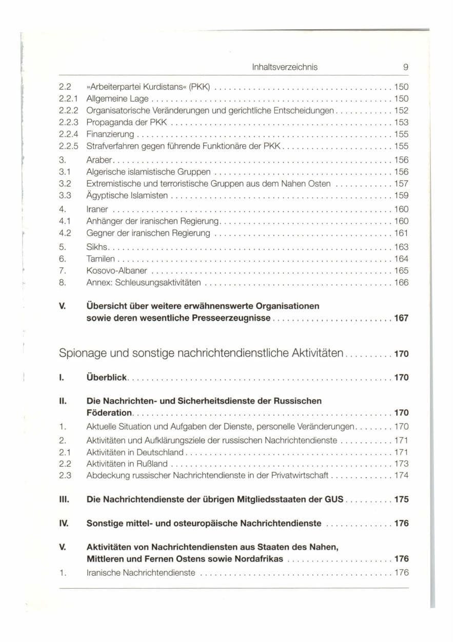Seite 10 des Verfassungsschutzbericht 1997 Bund