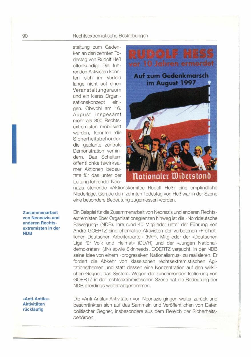 Seite 91 des Verfassungsschutzbericht 1997 Bund