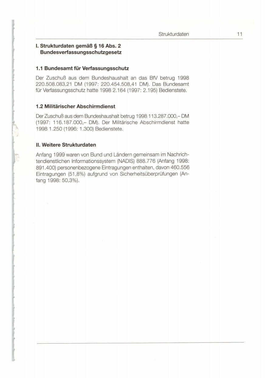 Seite 12 des Verfassungsschutzbericht 1998 Bund