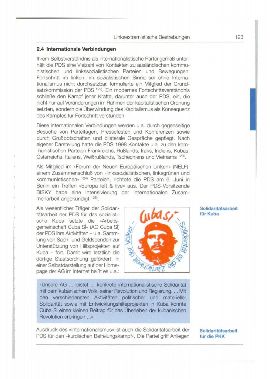 Seite 124 des Verfassungsschutzbericht 1998 Bund