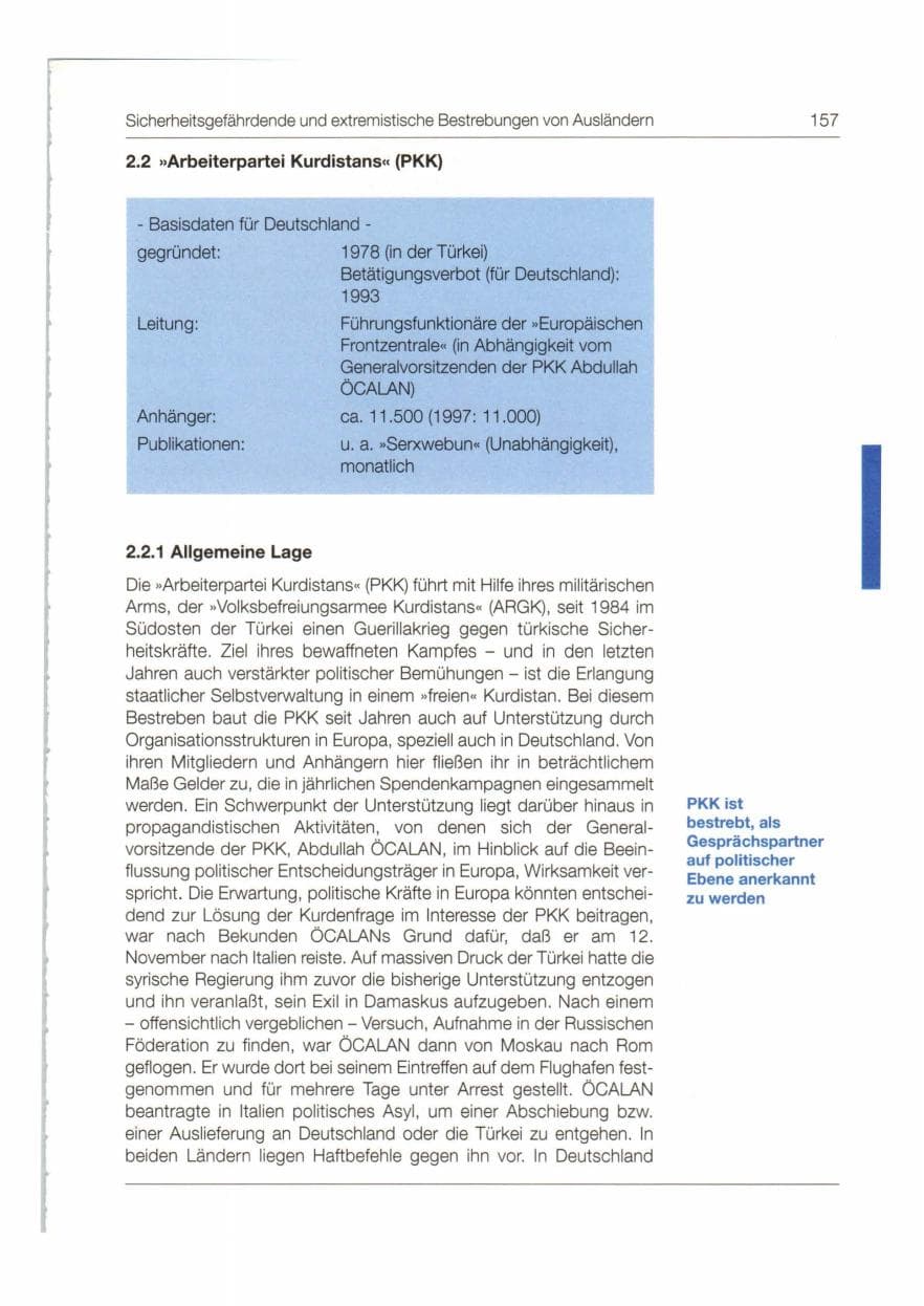 Seite 158 des Verfassungsschutzbericht 1998 Bund