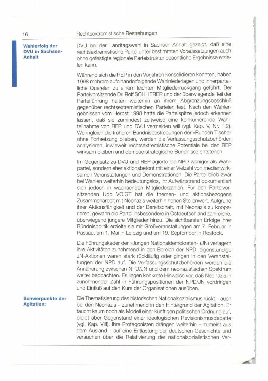 Seite 17 des Verfassungsschutzbericht 1998 Bund