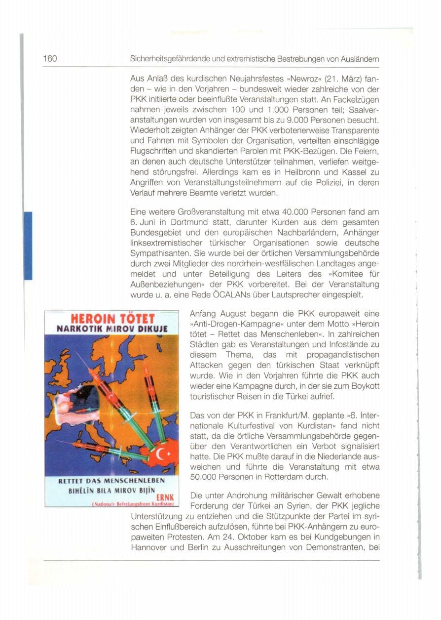 Seite 161 des Verfassungsschutzbericht 1998 Bund