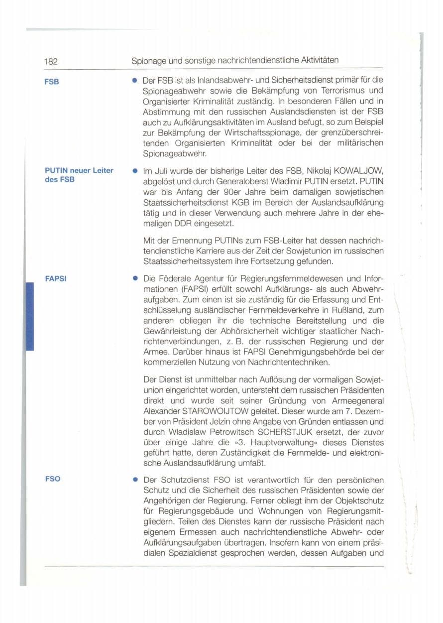 Seite 183 des Verfassungsschutzbericht 1998 Bund