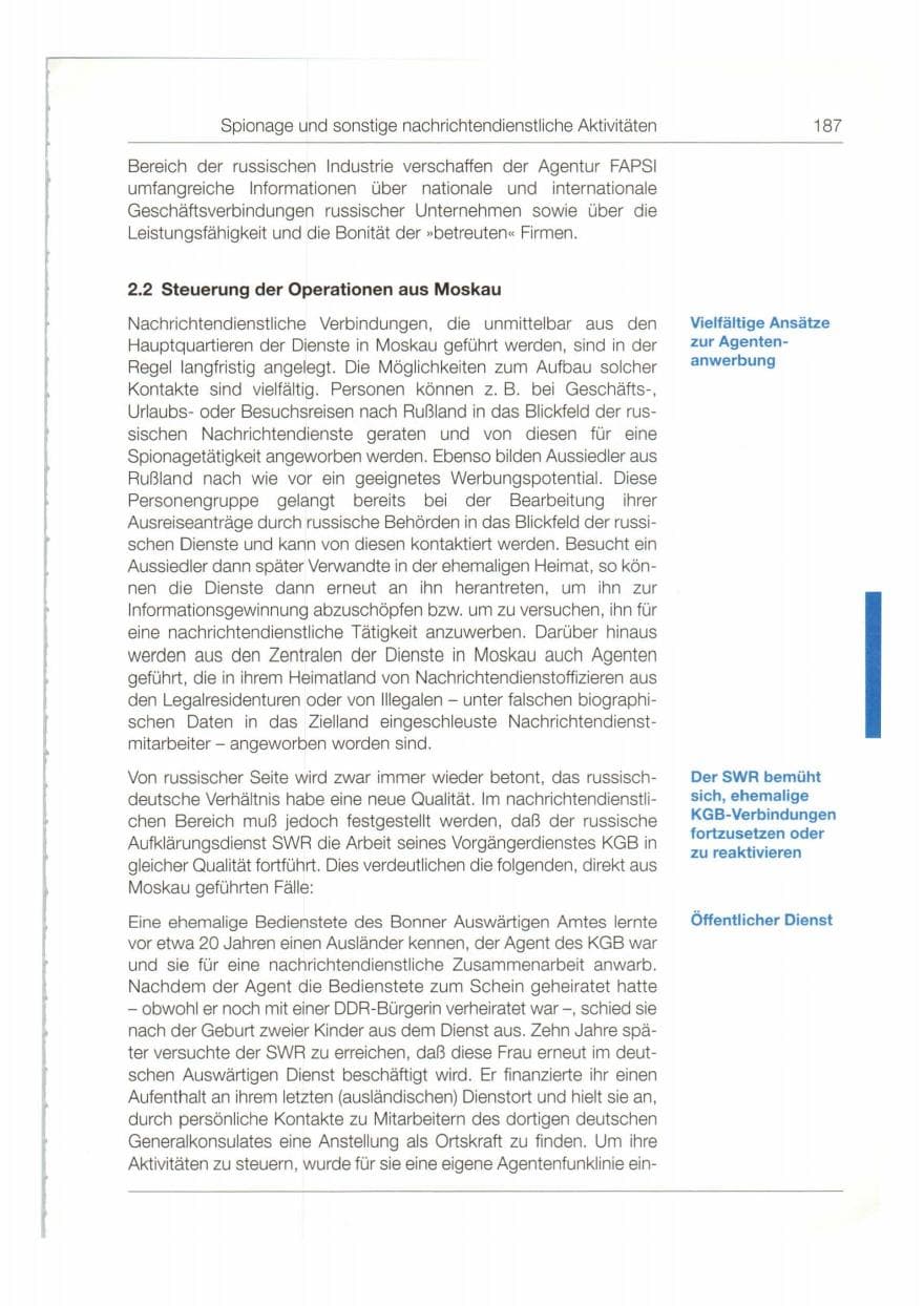 Seite 188 des Verfassungsschutzbericht 1998 Bund