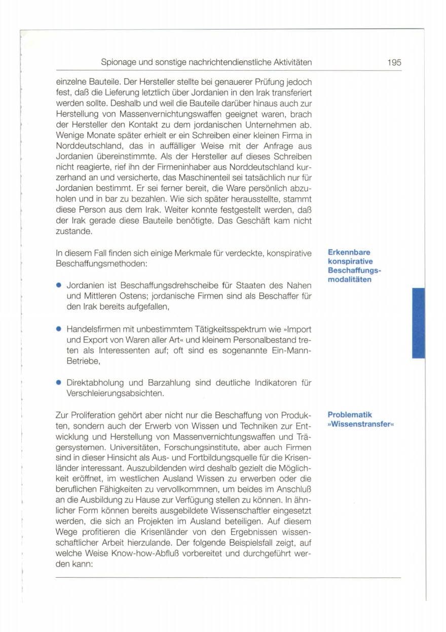 Seite 196 des Verfassungsschutzbericht 1998 Bund