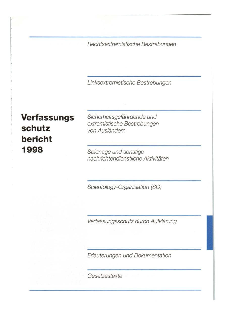 Seite 204 des Verfassungsschutzbericht 1998 Bund