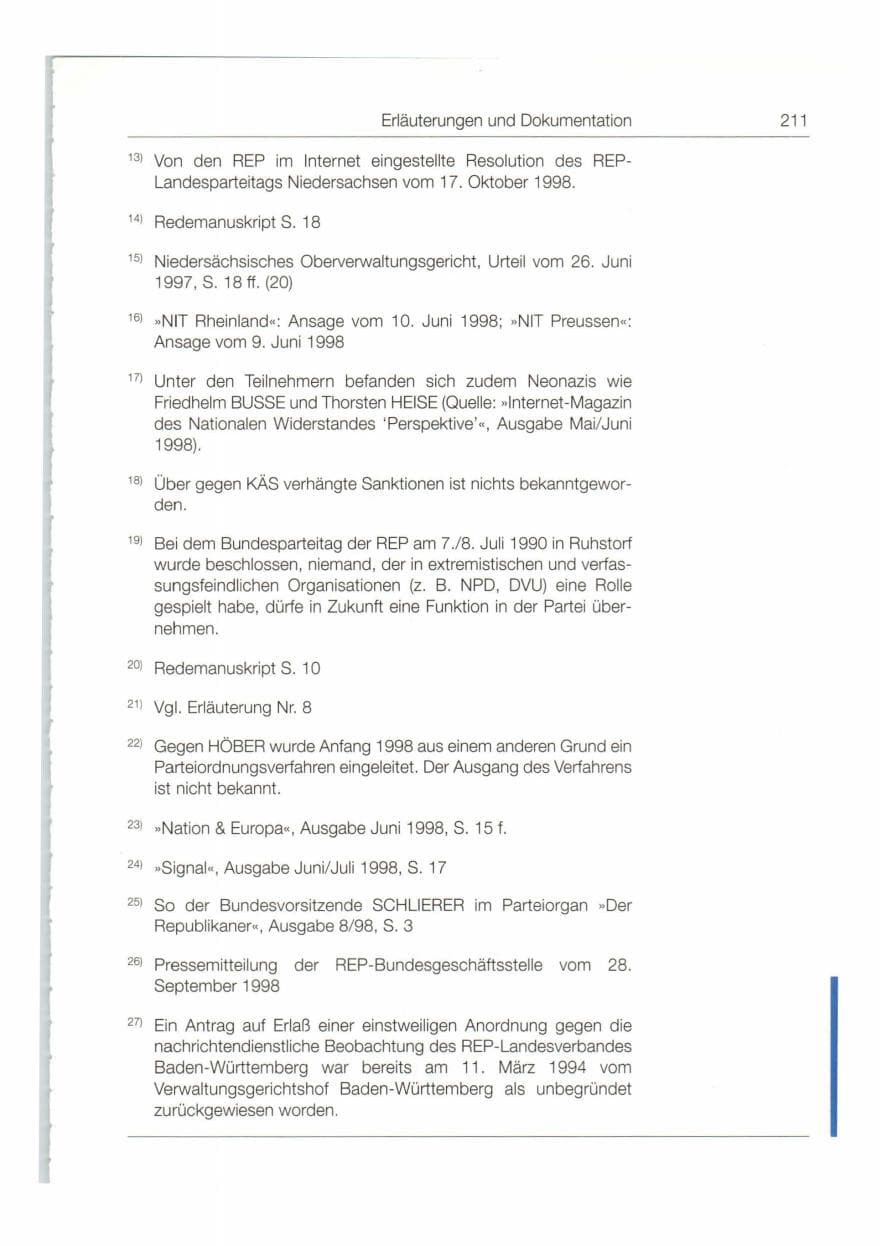Seite 212 des Verfassungsschutzbericht 1998 Bund