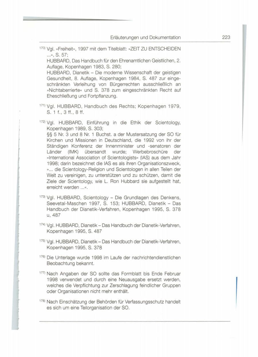 Seite 224 des Verfassungsschutzbericht 1998 Bund