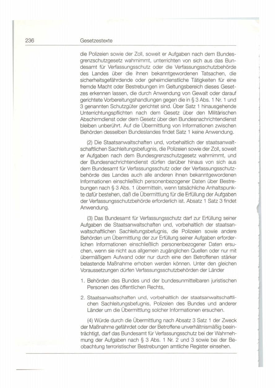 Seite 237 des Verfassungsschutzbericht 1998 Bund