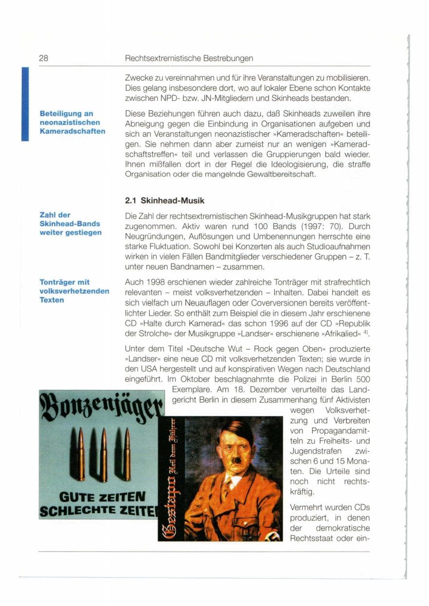 Seite 29 des Verfassungsschutzbericht 1998 Bund