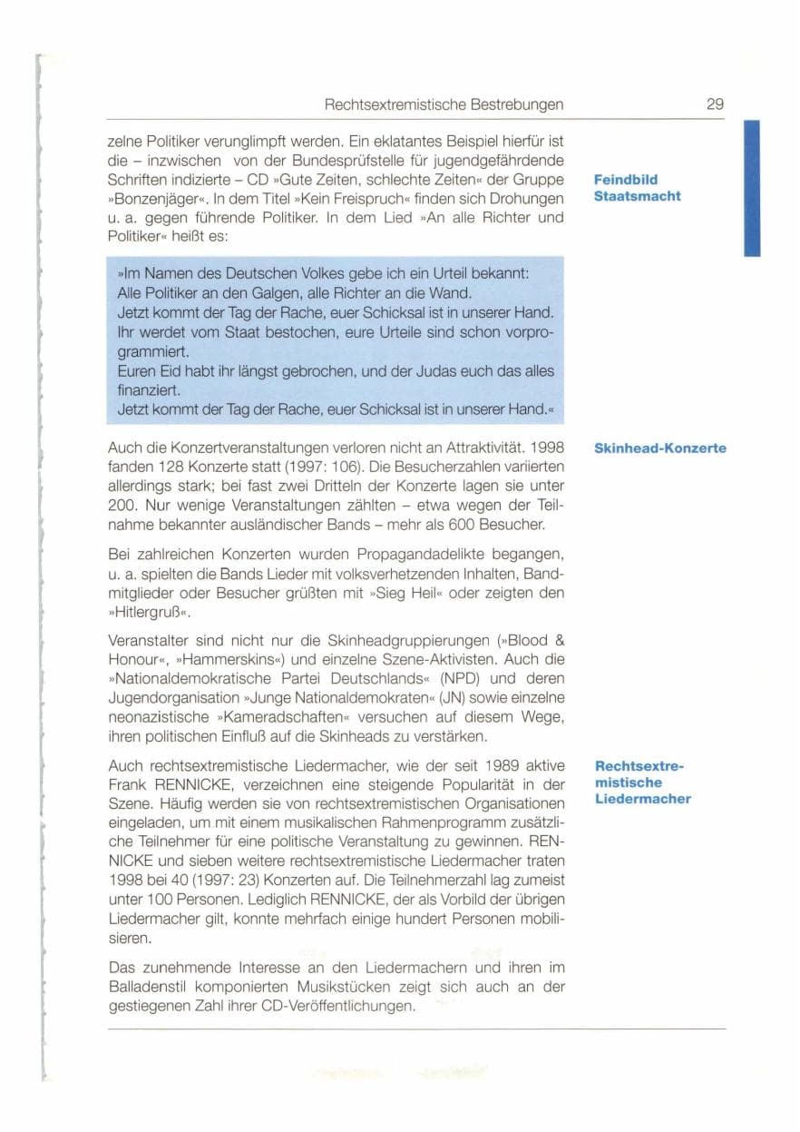Seite 30 des Verfassungsschutzbericht 1998 Bund