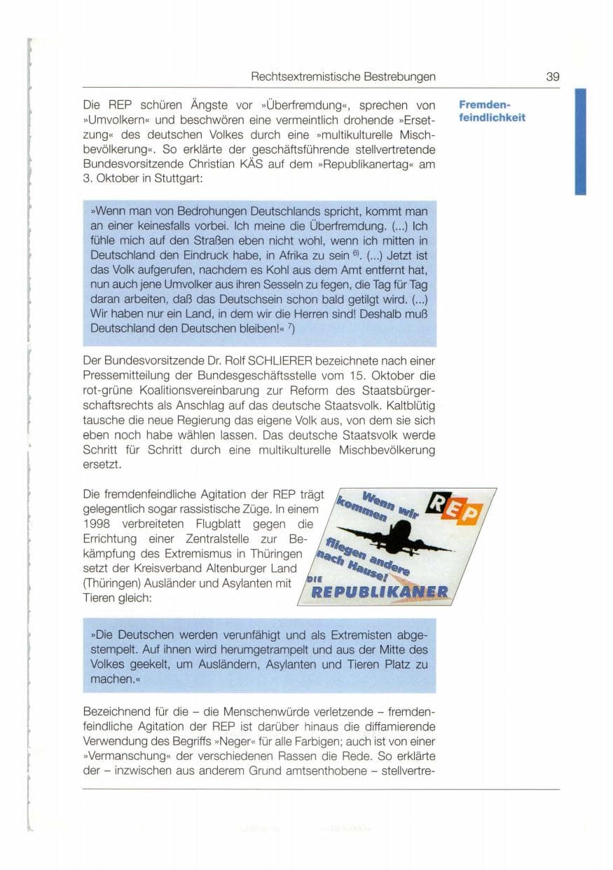 Seite 40 des Verfassungsschutzbericht 1998 Bund