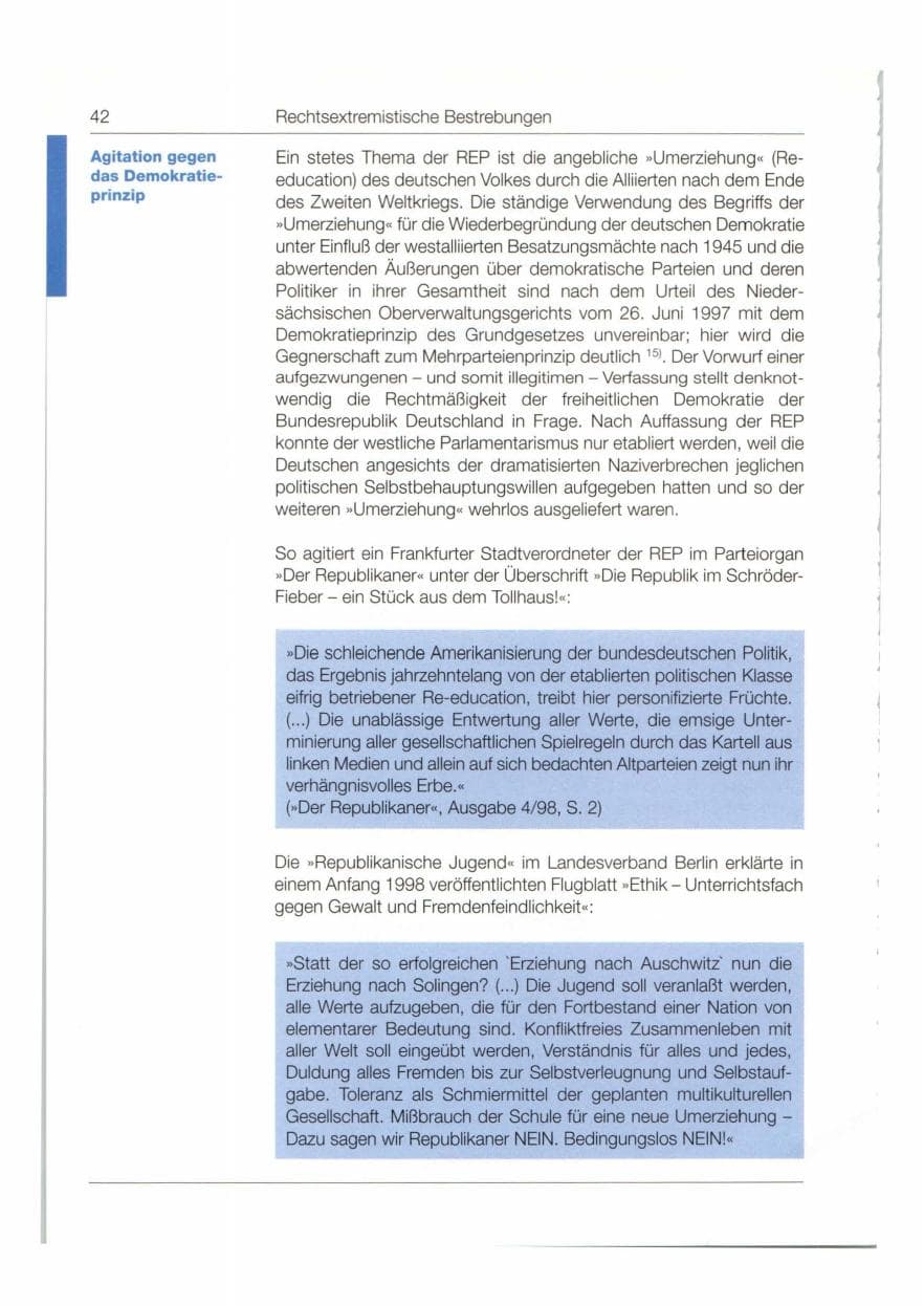 Seite 43 des Verfassungsschutzbericht 1998 Bund