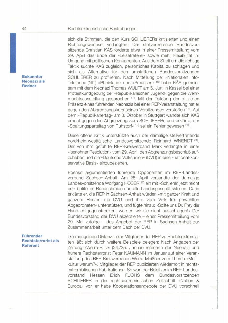 Seite 45 des Verfassungsschutzbericht 1998 Bund