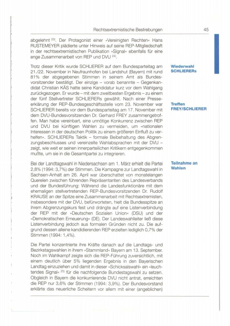 Seite 46 des Verfassungsschutzbericht 1998 Bund
