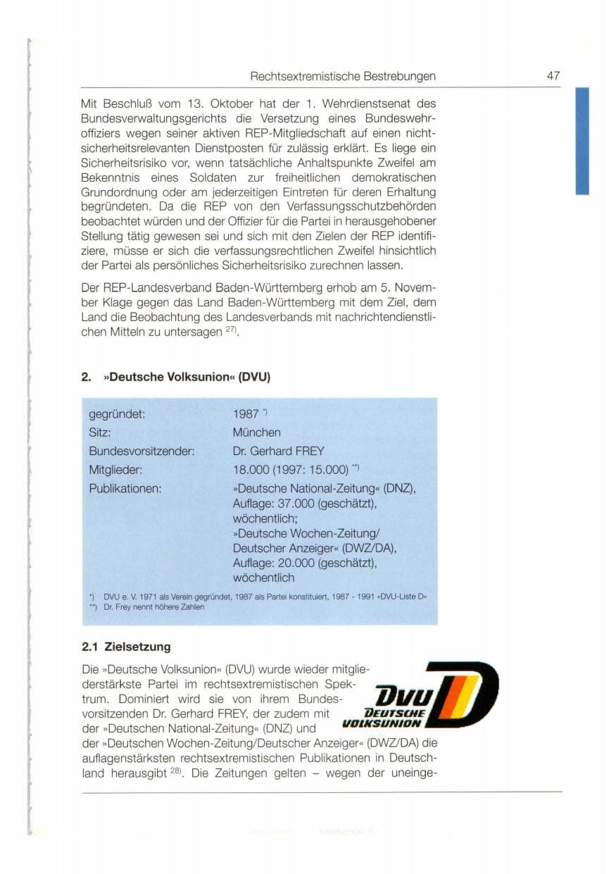 Seite 48 des Verfassungsschutzbericht 1998 Bund