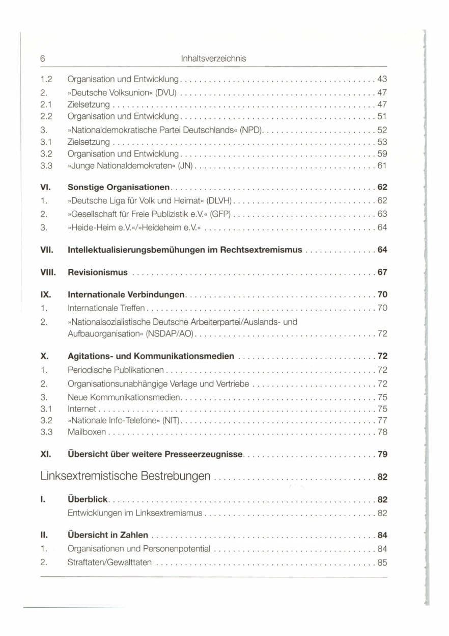 Seite 7 des Verfassungsschutzbericht 1998 Bund