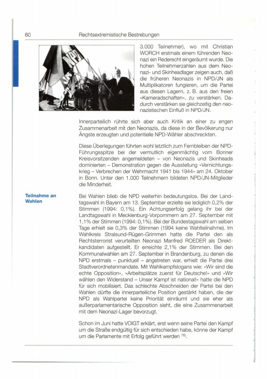 Seite 61 des Verfassungsschutzbericht 1998 Bund