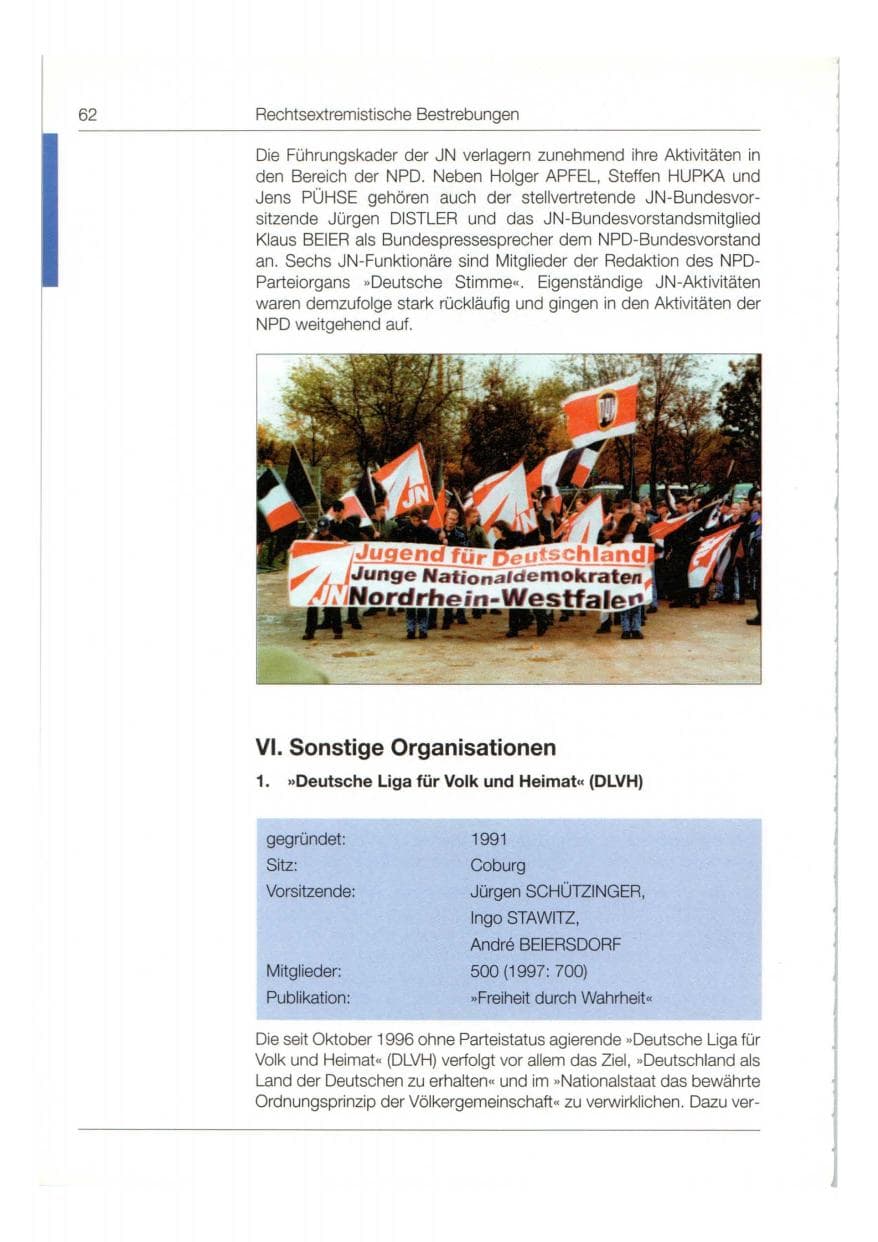Seite 63 des Verfassungsschutzbericht 1998 Bund