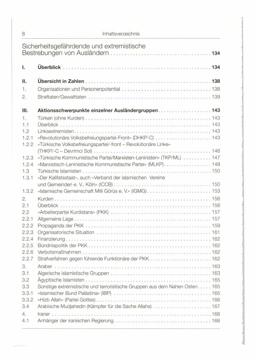 Seite 9 des Verfassungsschutzbericht 1998 Bund