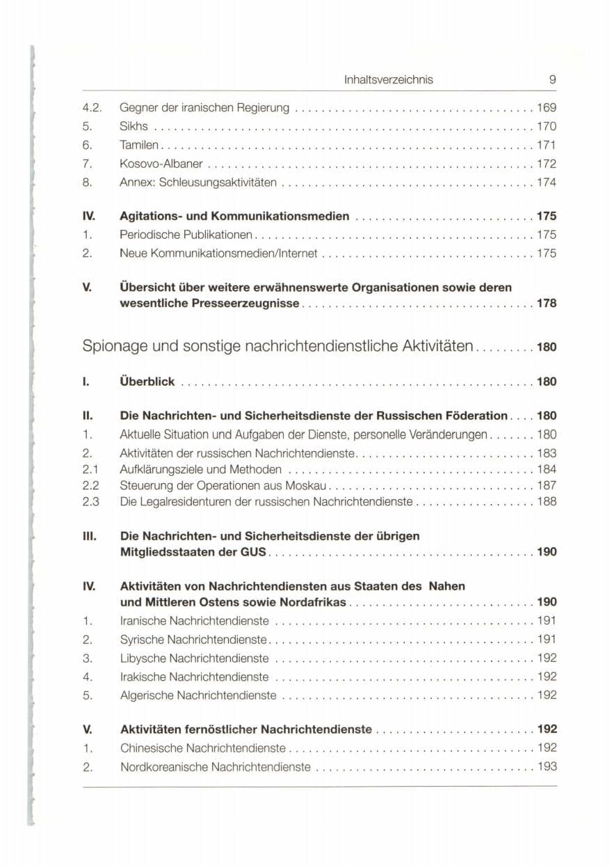 Seite 10 des Verfassungsschutzbericht 1998 Bund