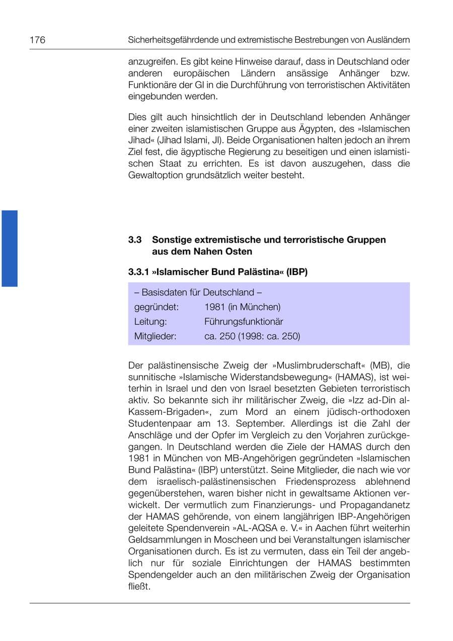 Seite 177 des Verfassungsschutzbericht 1999 Bund