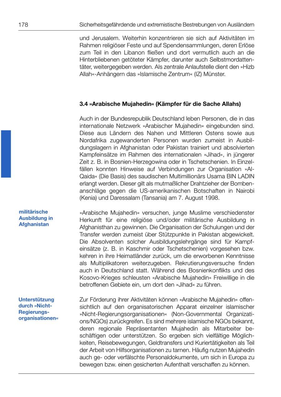 Seite 179 des Verfassungsschutzbericht 1999 Bund