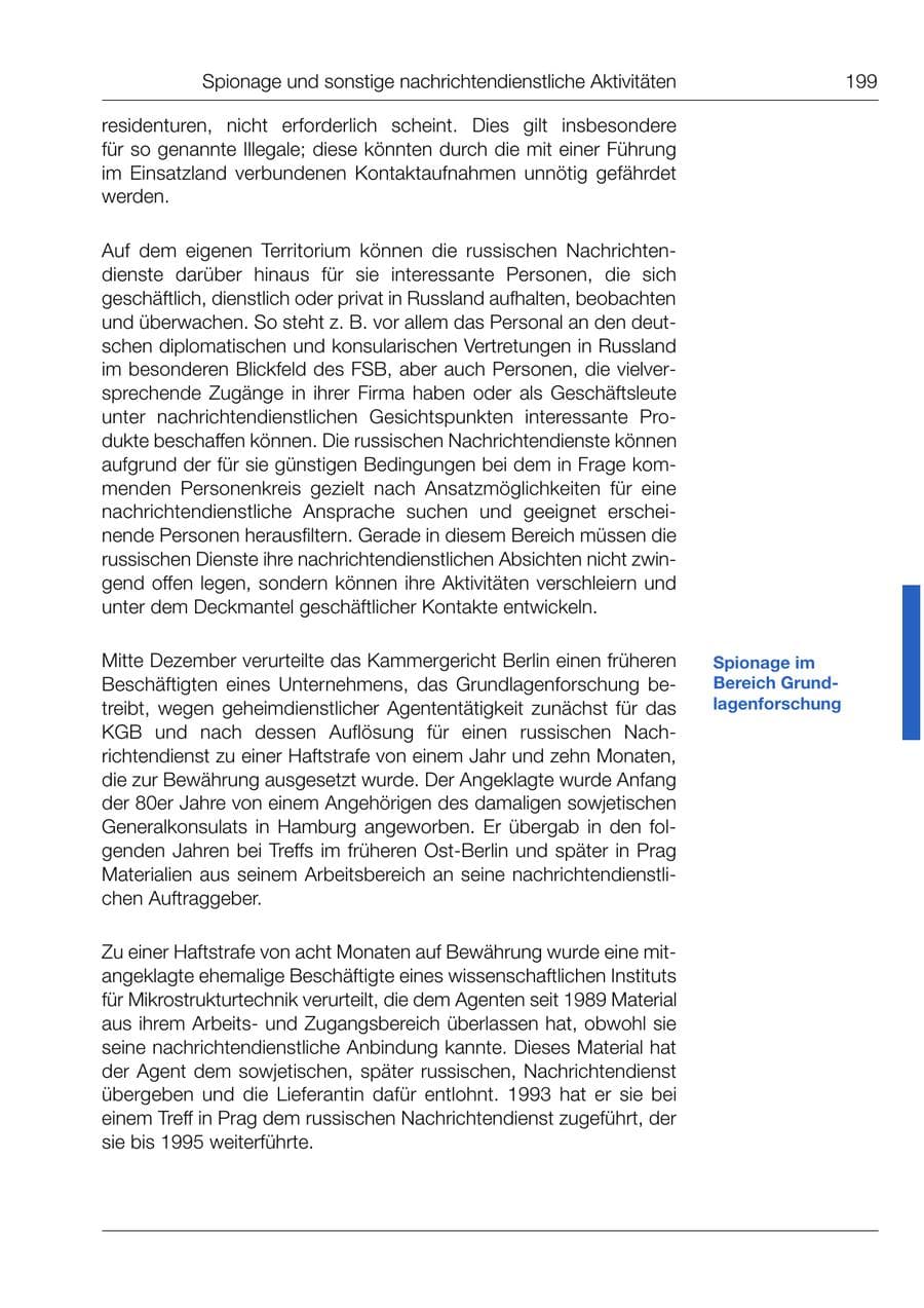 Seite 201 des Verfassungsschutzbericht 1999 Bund