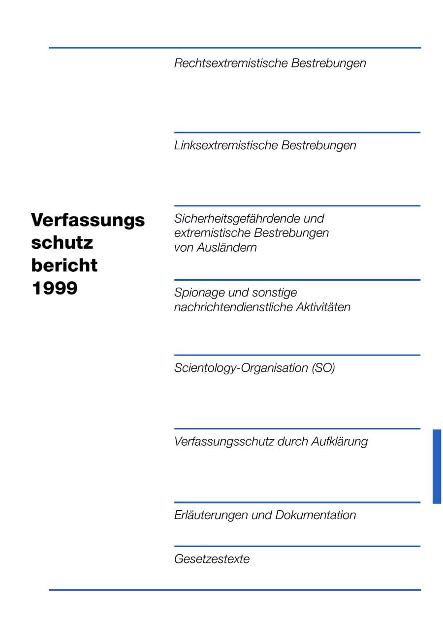 Seite 217 des Verfassungsschutzbericht 1999 Bund