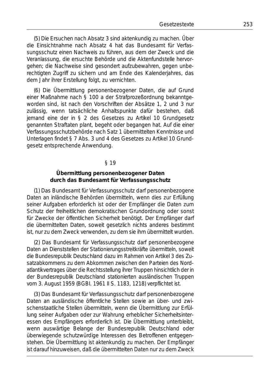 Seite 255 des Verfassungsschutzbericht 1999 Bund