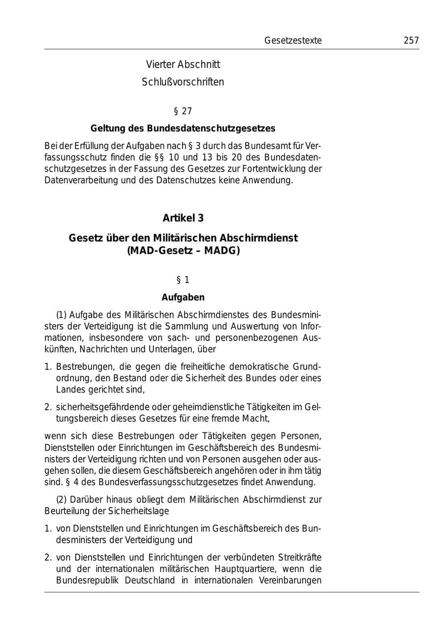 Seite 259 des Verfassungsschutzbericht 1999 Bund