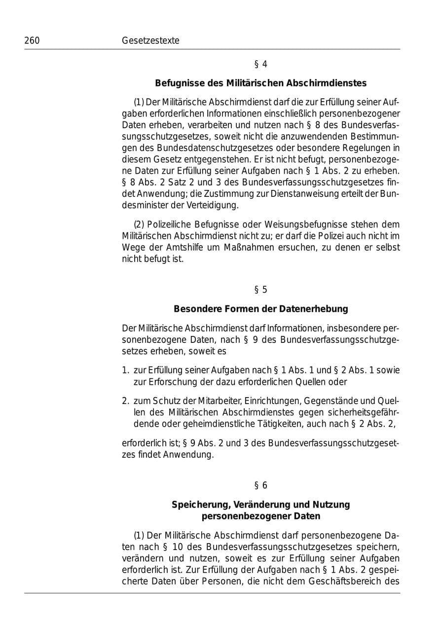 Seite 262 des Verfassungsschutzbericht 1999 Bund